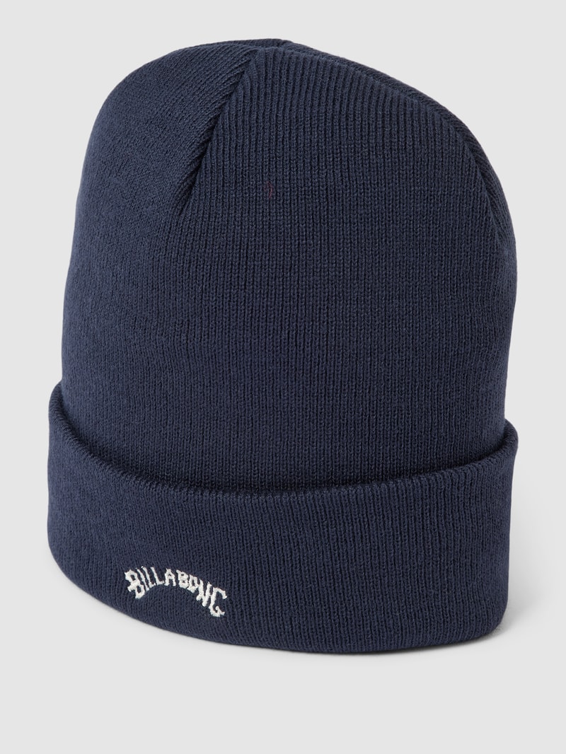 Beanie mit Label-Stitching Modell 'ARCH' in marineblau
