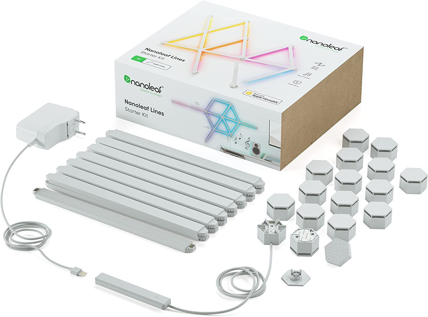 nanoleaf LED Lichtleiste Lines, Dimmfunktion, LED fest integriert, Farbwechsler