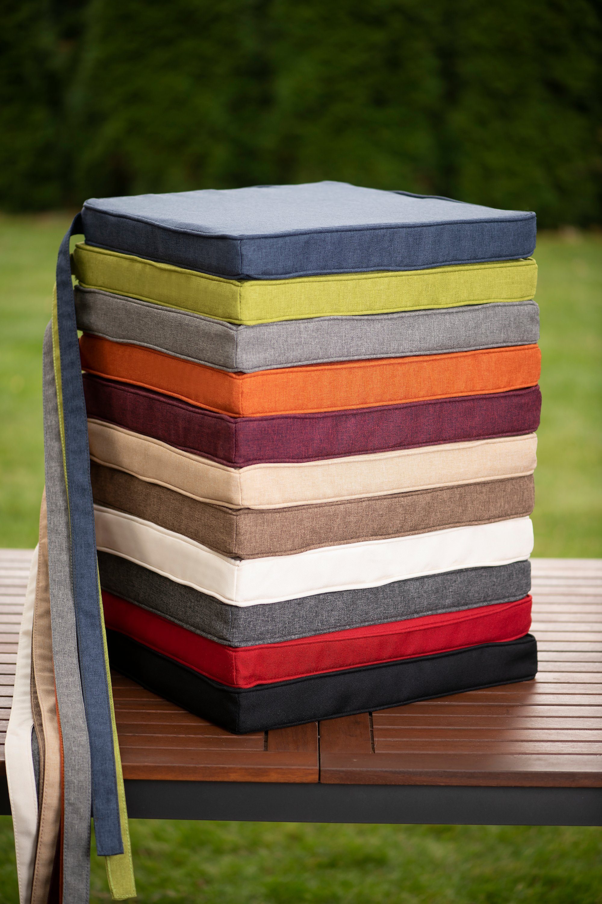 sunnypillow Stuhlkissen 4er Set Stuhlkissen 40 x 45 x 5cm