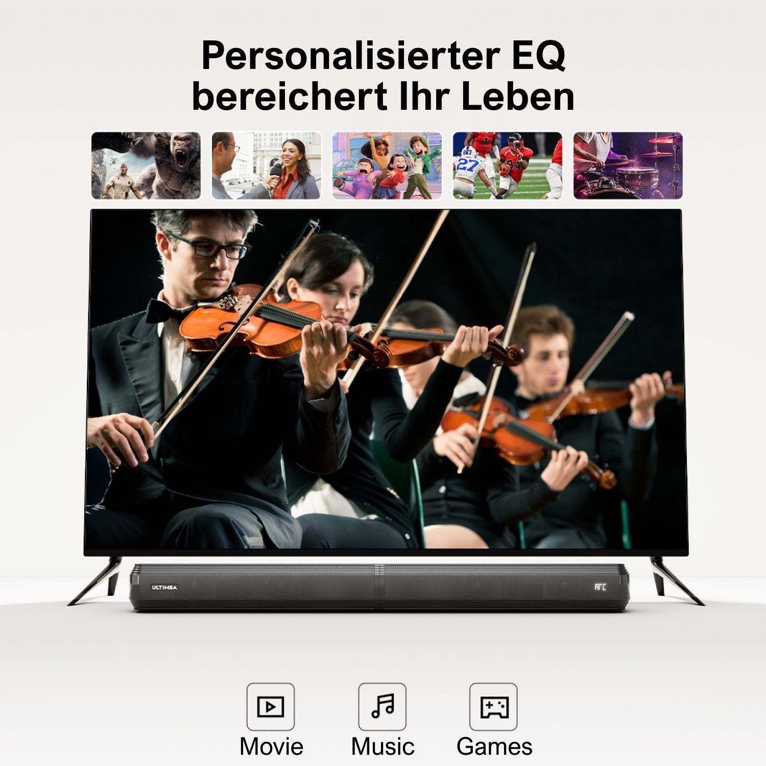 Ultimea Apollo S40 2.2-Kanal Soundbar (Abnehmbar Lautsprecher, 100W)