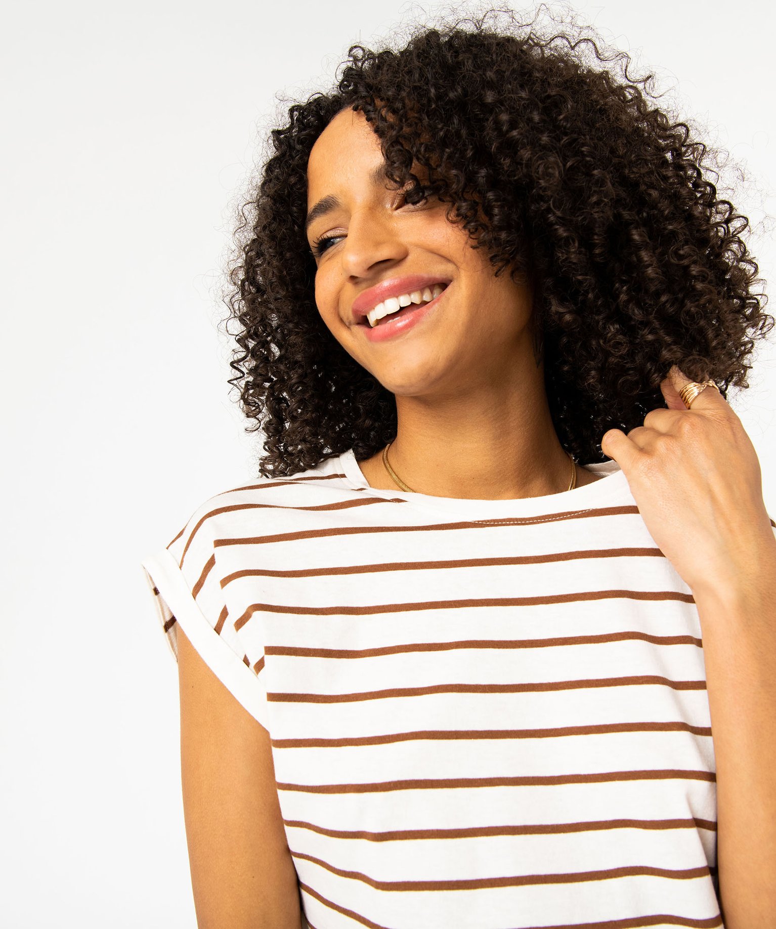 Tee-shirt femme rayé à manches ultra courtes raye | GEMO