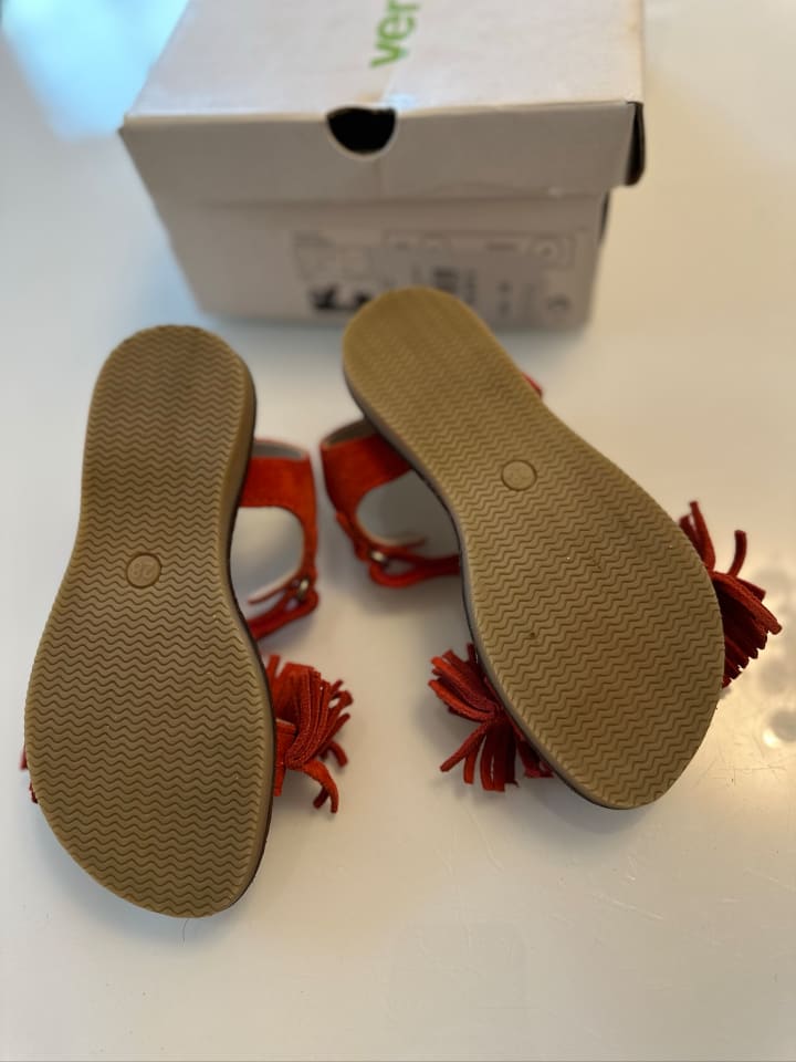 vertbaudet Leder-Sandalen in Rot günstig kaufen 28
