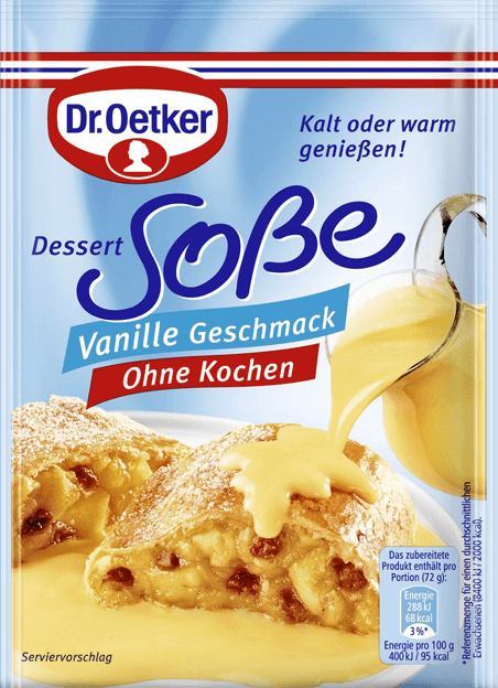Dr. Oetker Dessert-Soße Vanille Geschmack ohne Kochen