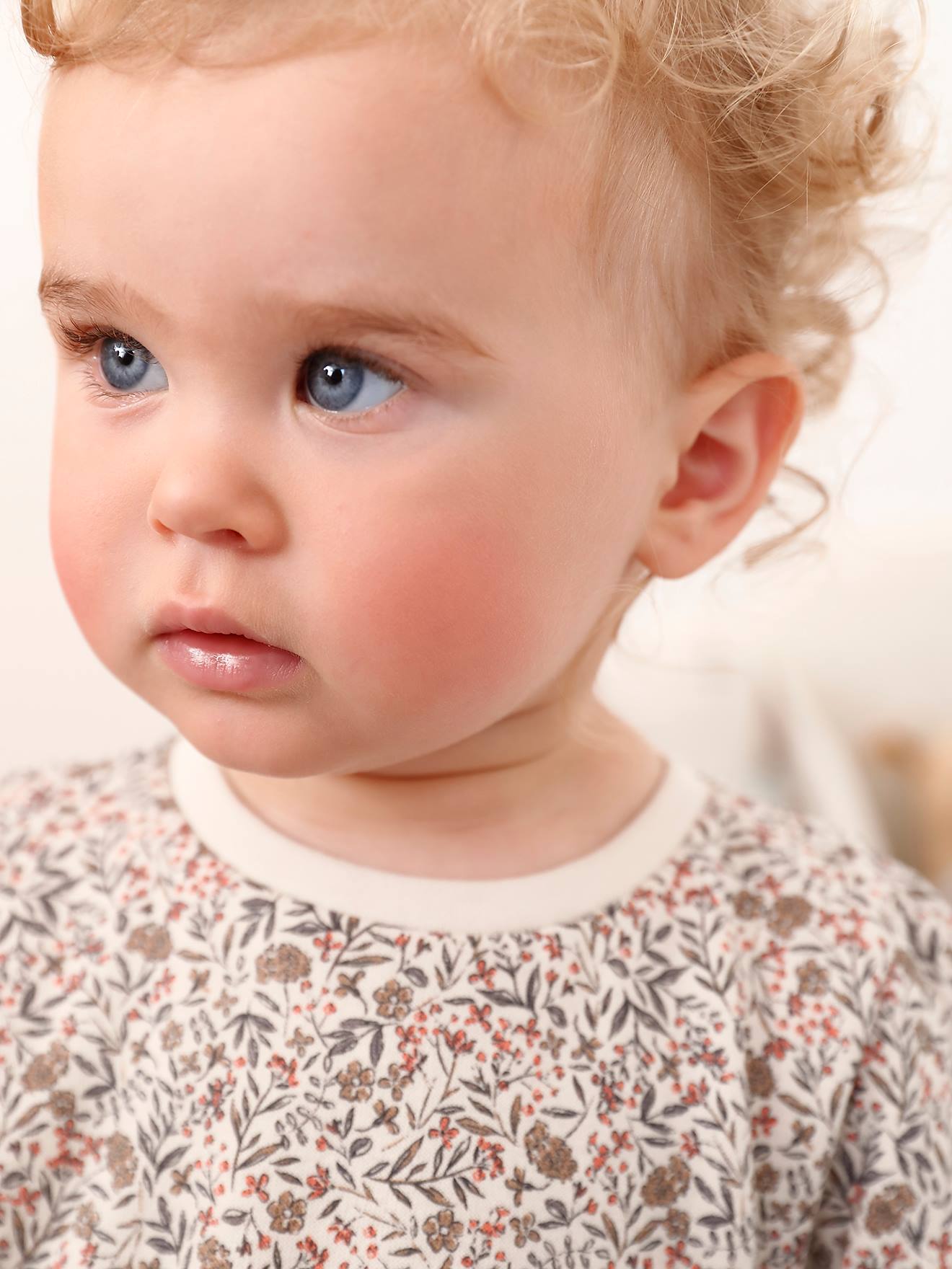 Robe bébé en molleton bleu nuit