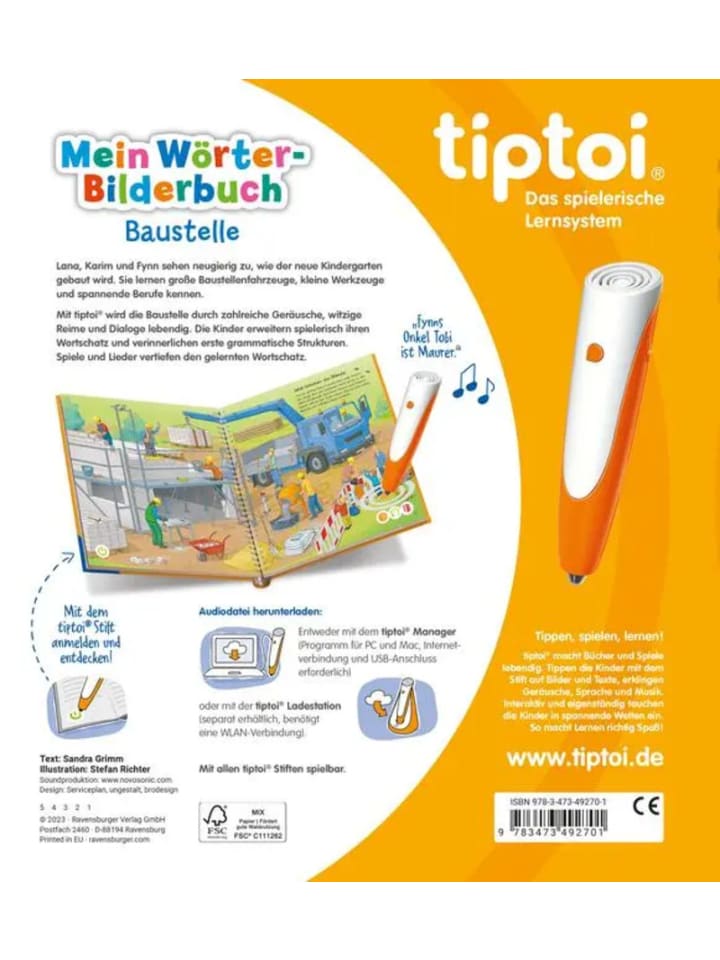 Ravensburger tiptoi® Mein Wörter-Bilderbuch - Baustelle günstig kaufen onesize