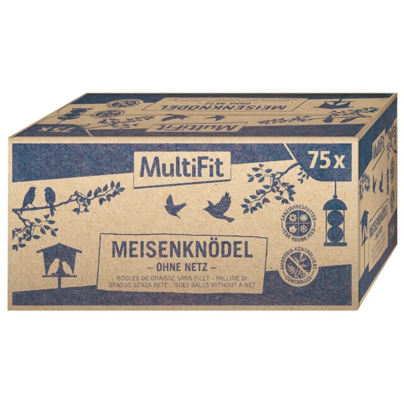 MultiFit Hauptfutter MultiFit Meisenknödel ohne Netz 75er