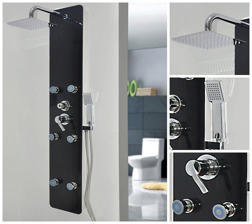 Home Deluxe Duschpaneel DIVE schwarz