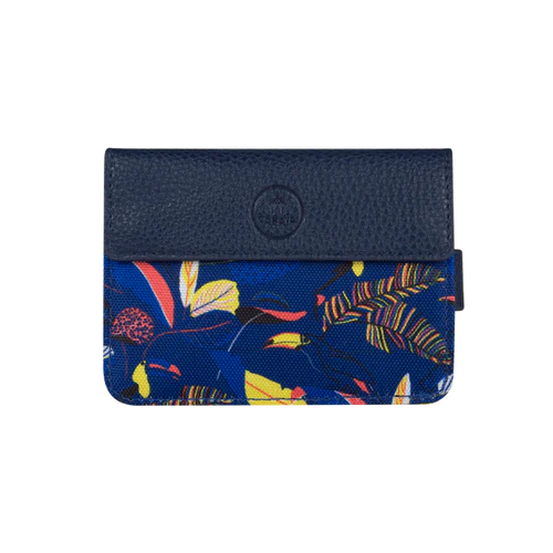 Navy blue Machu Picchu card holder
