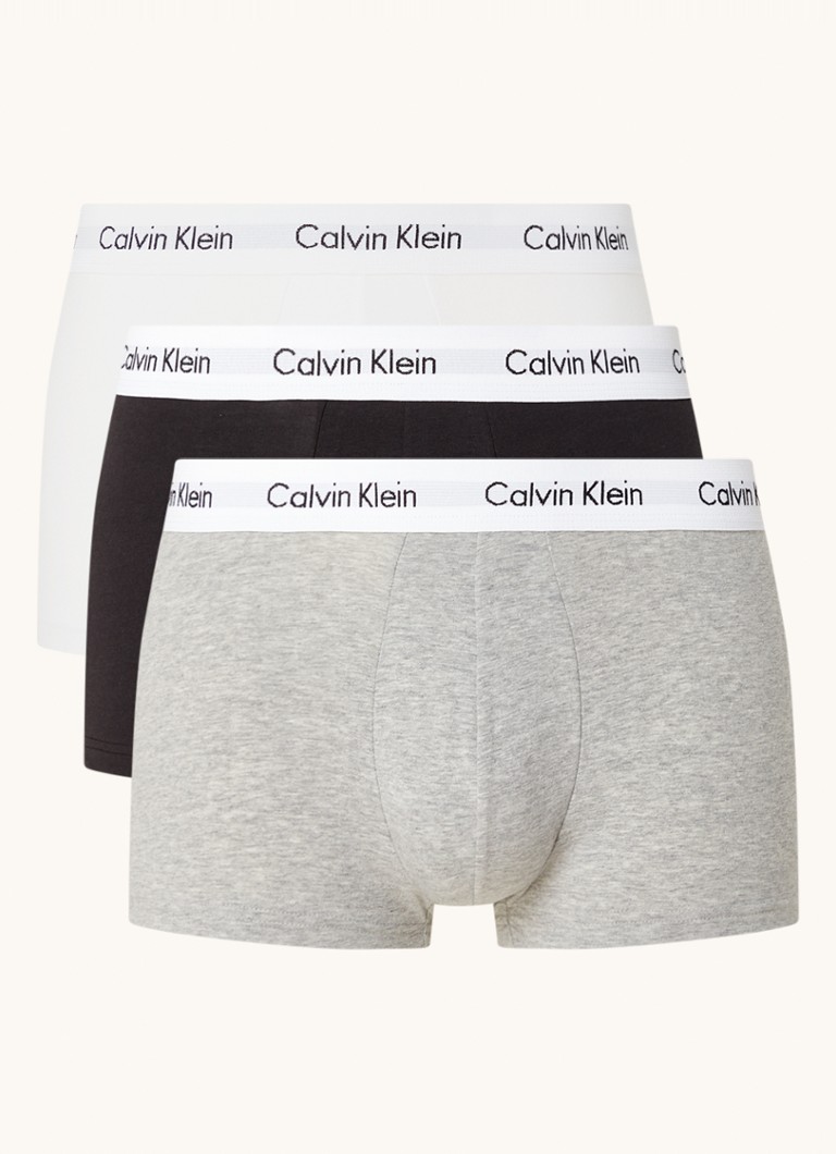 Calvin Klein logós derékpántos boxeralsó, 3 darabos kiszerelésben