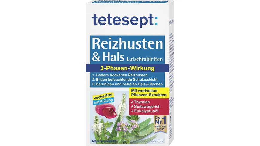 tetesept Reizhusten & Hals Lutschtabletten 3-Phasen
