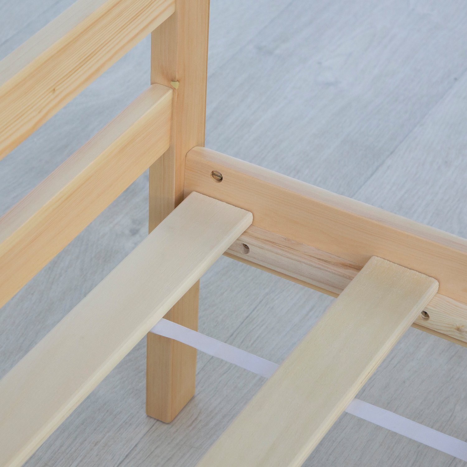 Homestyle4u Holzbett Doppelbett Einzelbett mehrere Größen Bettgestelll Kinderbett natur