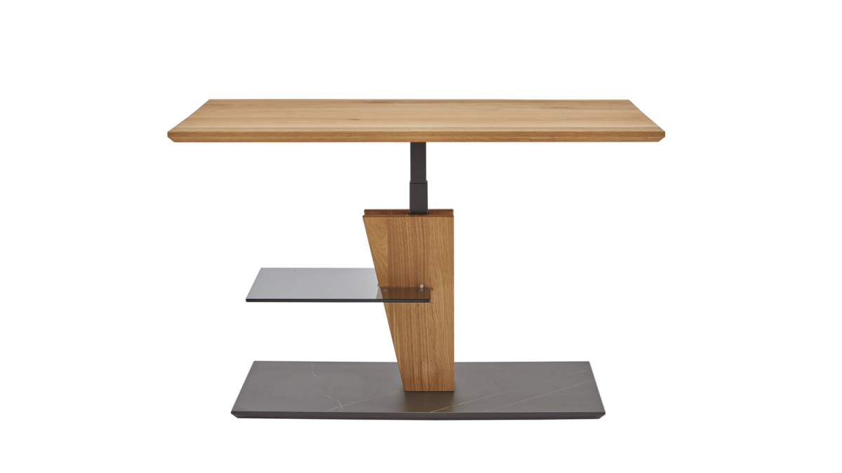 Couchtisch 5328 Glas Eiche 60 cm