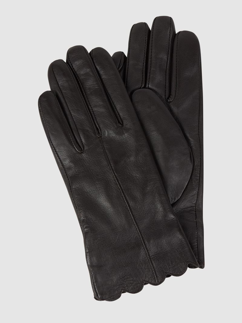 Touchscreen-Handschuhe aus Leder in dunkelbraun