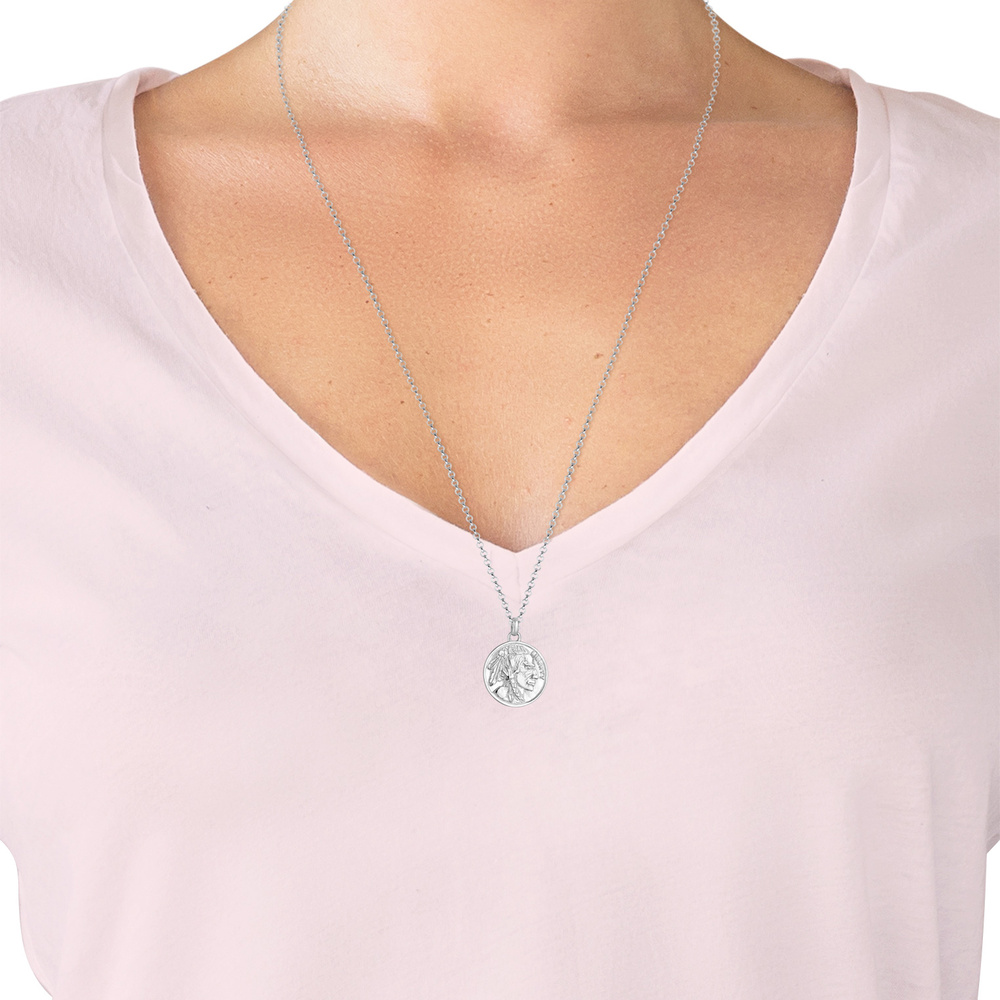 Elli Elli Collier Plaquettaire Antique Boho Festival Collier Femme  (925/1000) Argent collier