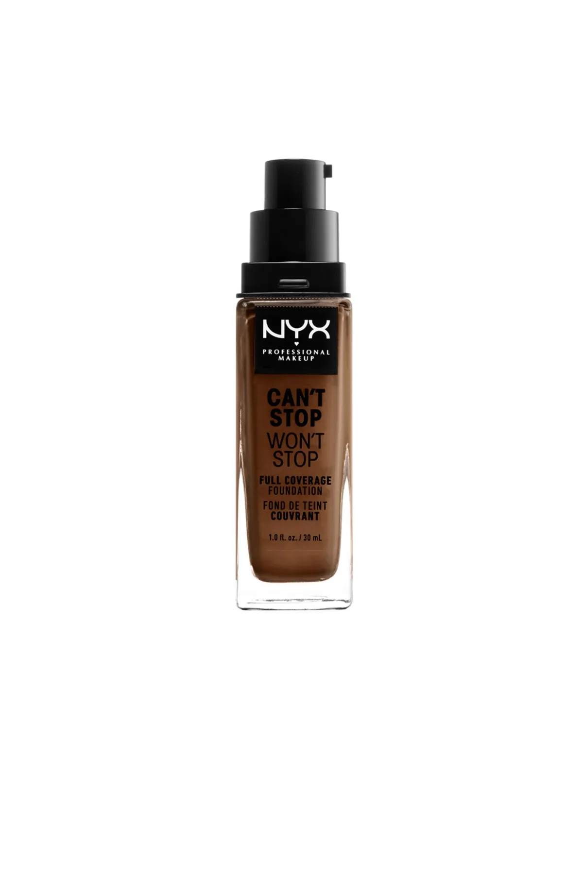 NYX Professional Makeup  Can't Stop Won't Stop Foundation mit vollständiger Abdeckung #cocoa 30 ml