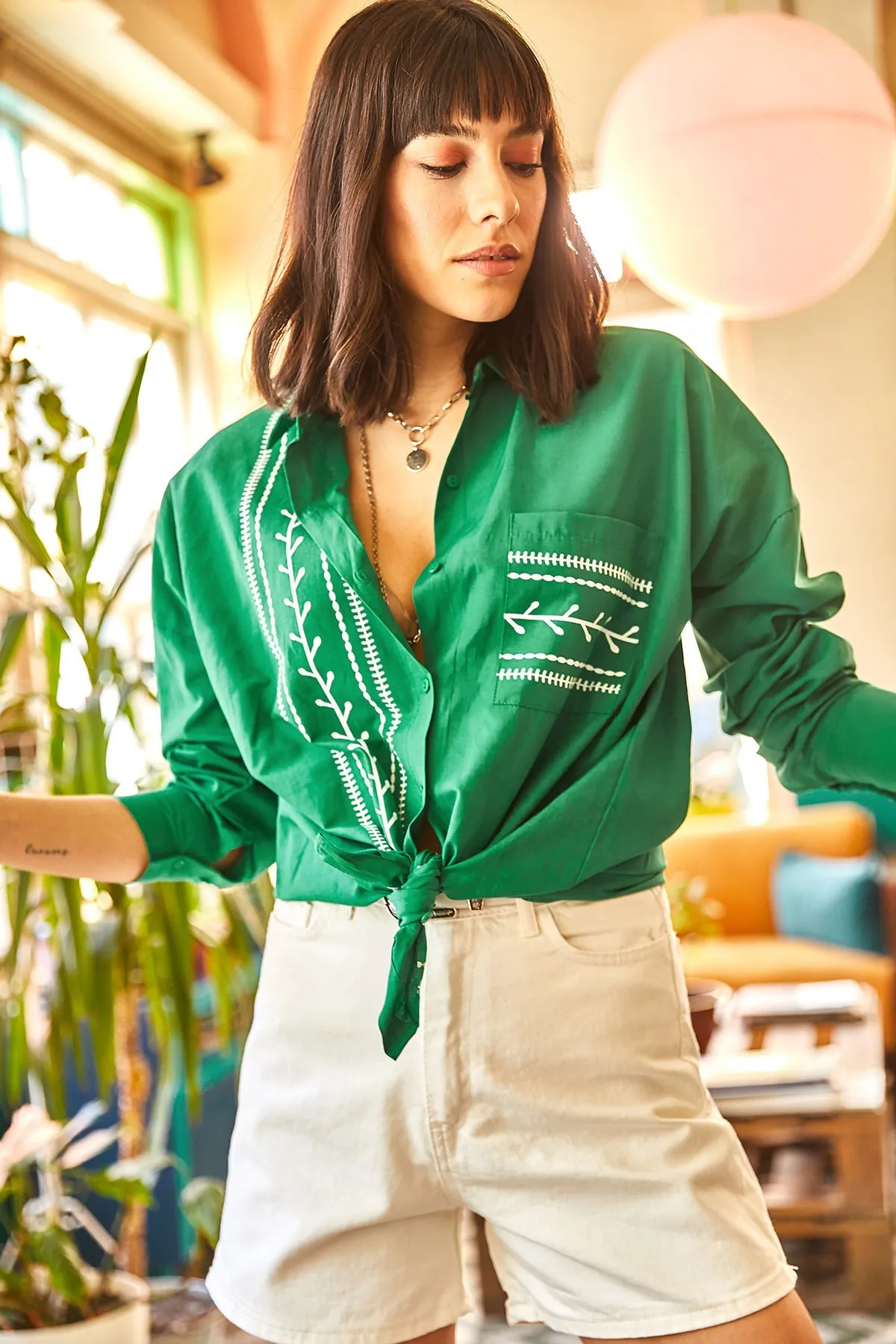 Olalook  Hemd - Grün - Relaxed Fit