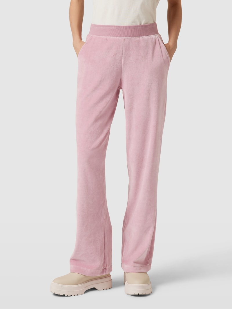 Flared Cut Hose mit elastischem Bund in rosa