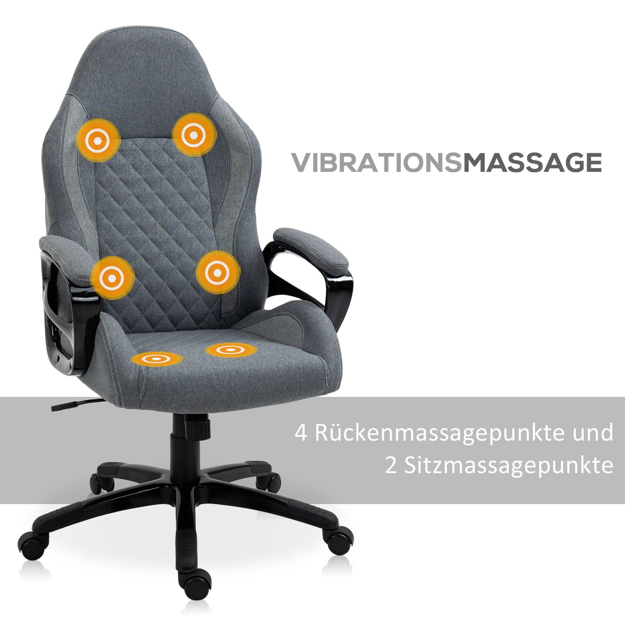 Vinsetto Massagebürostuhl Chefsessel Massagesessel Drehstuhl höhenverstellbar