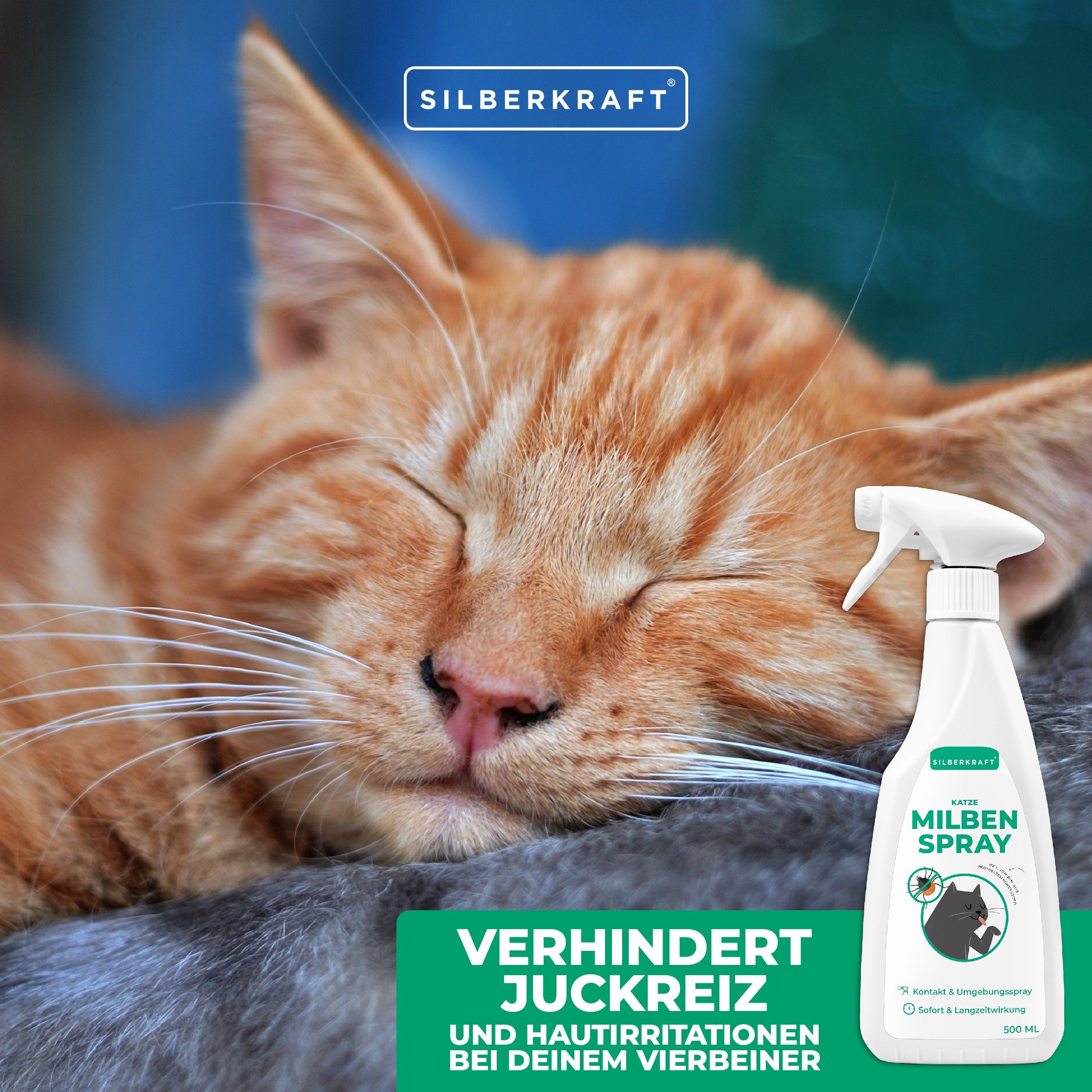 Silberkraft Insektenspray Milbenspray für Katzen, 500 ml, 1-St.
