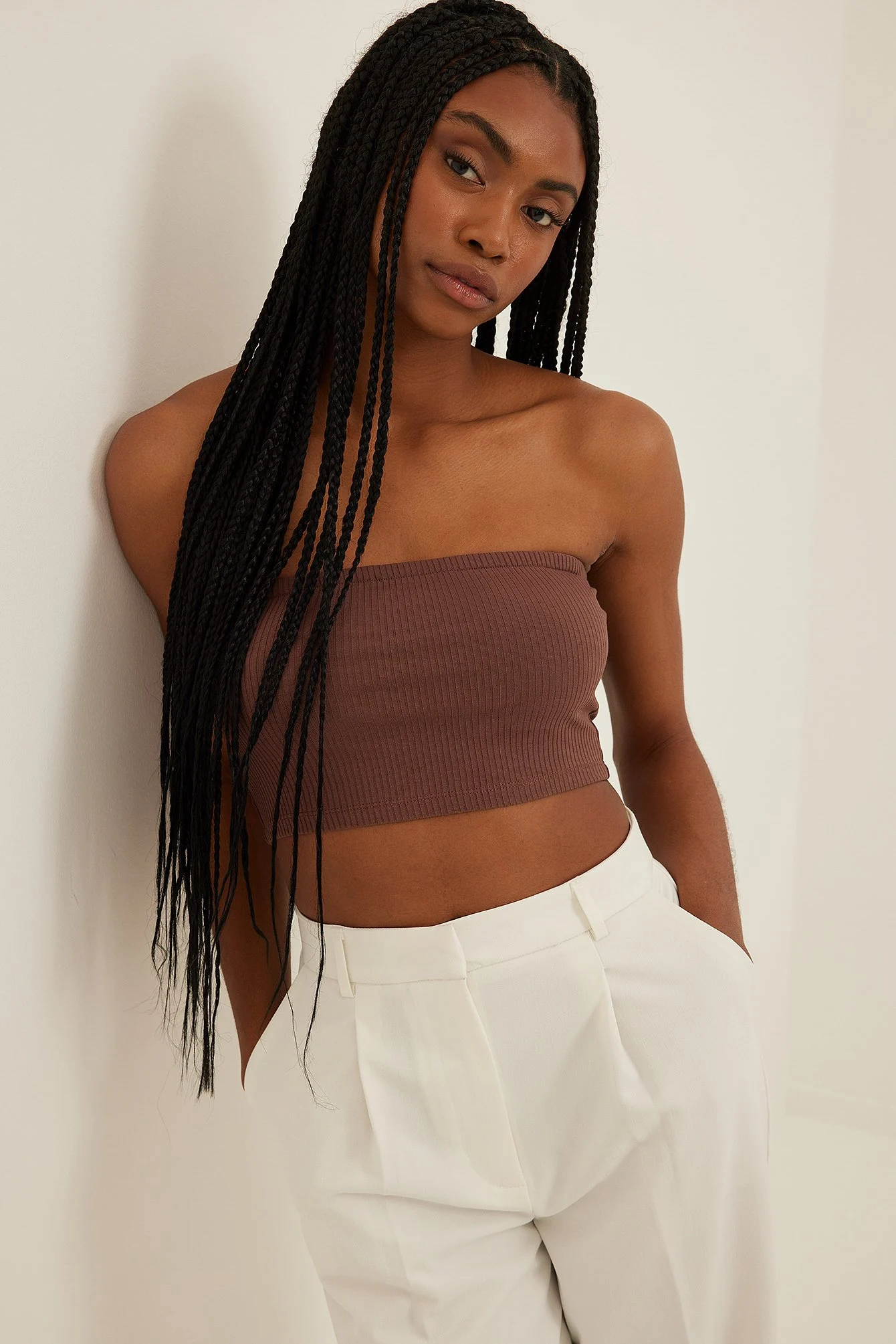 Kurzes, geripptes Tube-Top