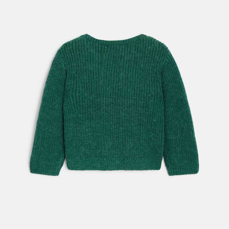 Gilet bébé fille maille tricot vert anglais Catimini