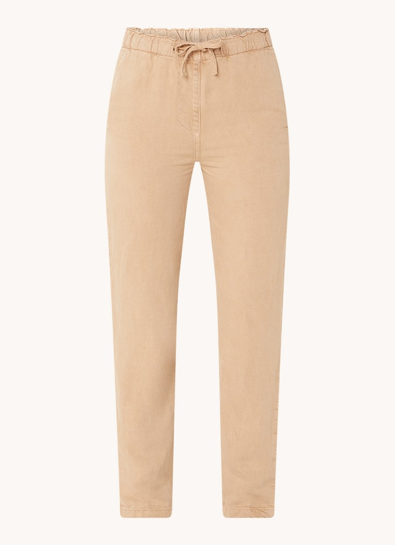 Pantaloni drepți cu talie medie de la Gerard Darel Colombe, confecționați dintr-un amestec de in.