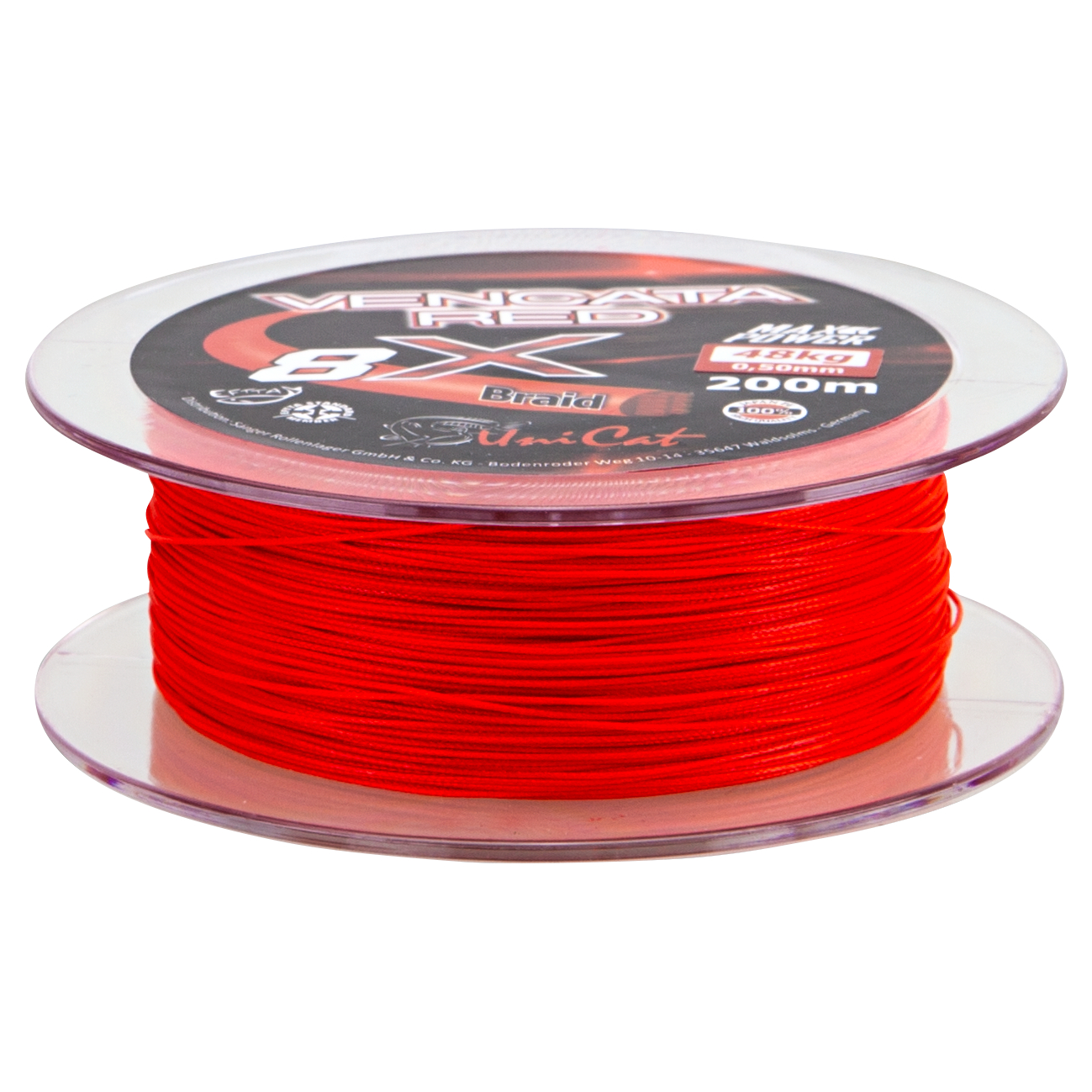 Uni Cat Wallerschnur Vencata Red 8X Braid (200 m)