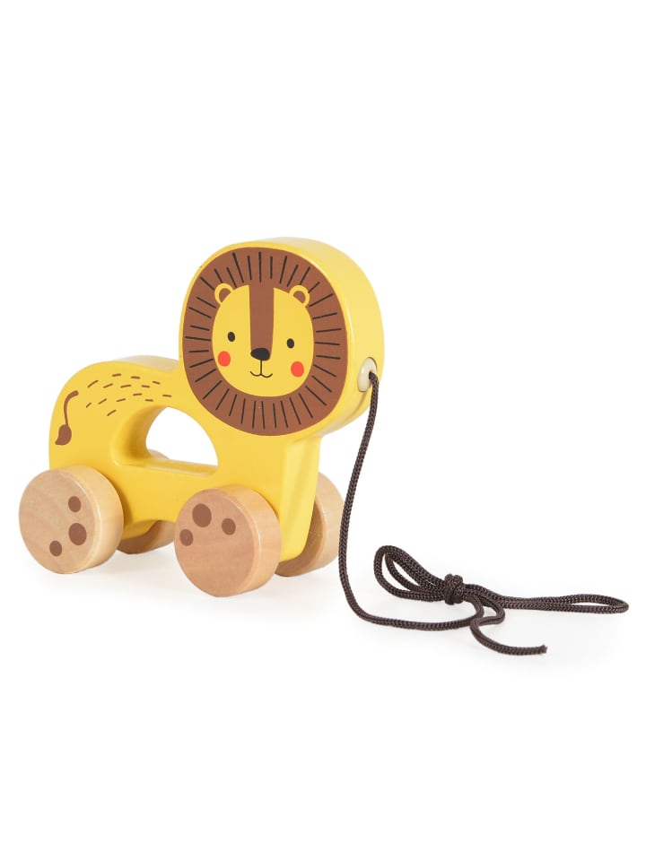 Tooky Toy Nachziehspielzeug Holztier in gelb günstig kaufen onesize