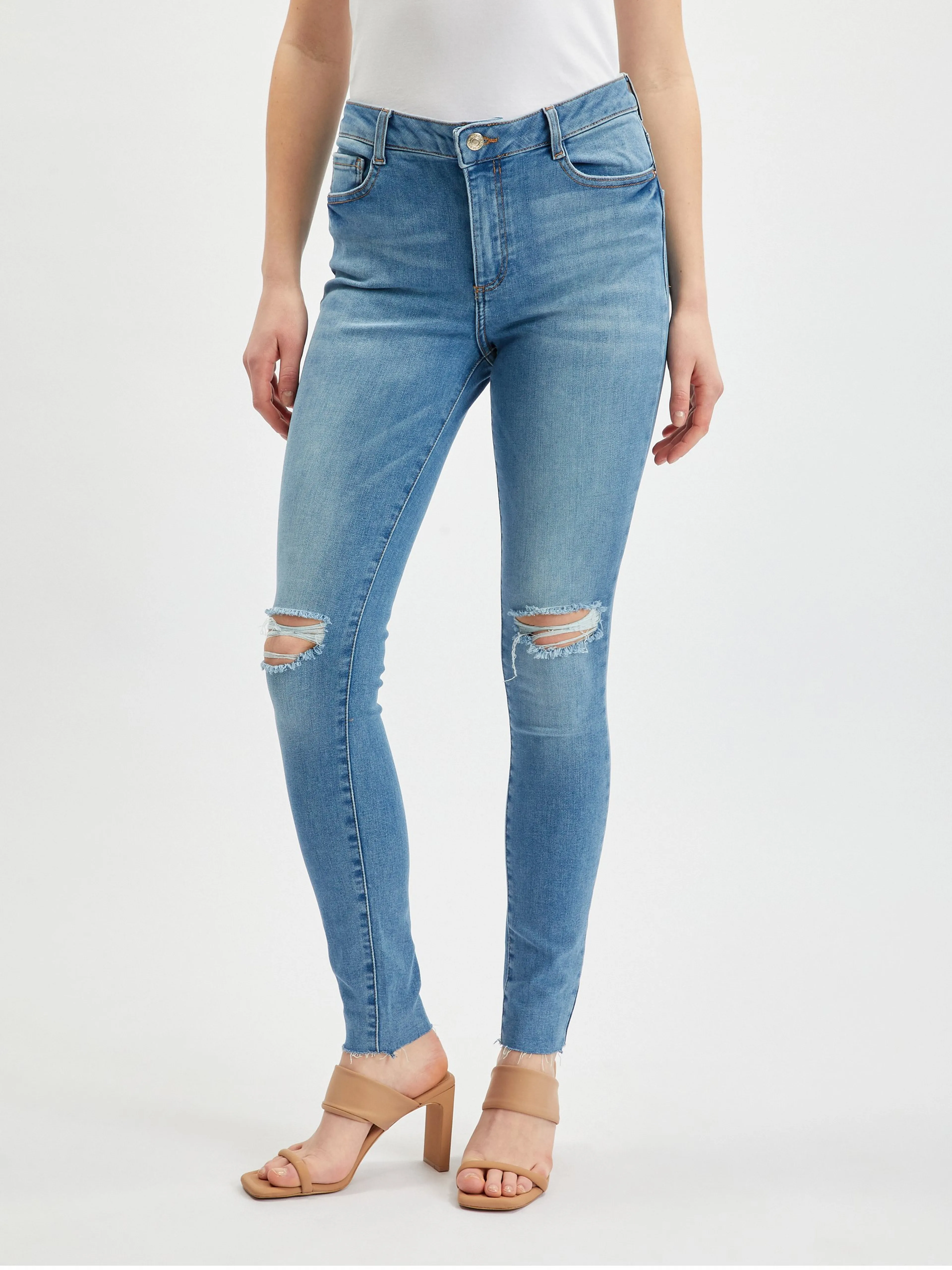 Hellblaue Skinny-Fit-Jeans für Damen ORSAY