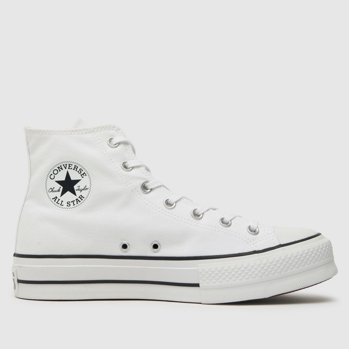 Converse – All Star – Vita höga sneakers med dragkedja
