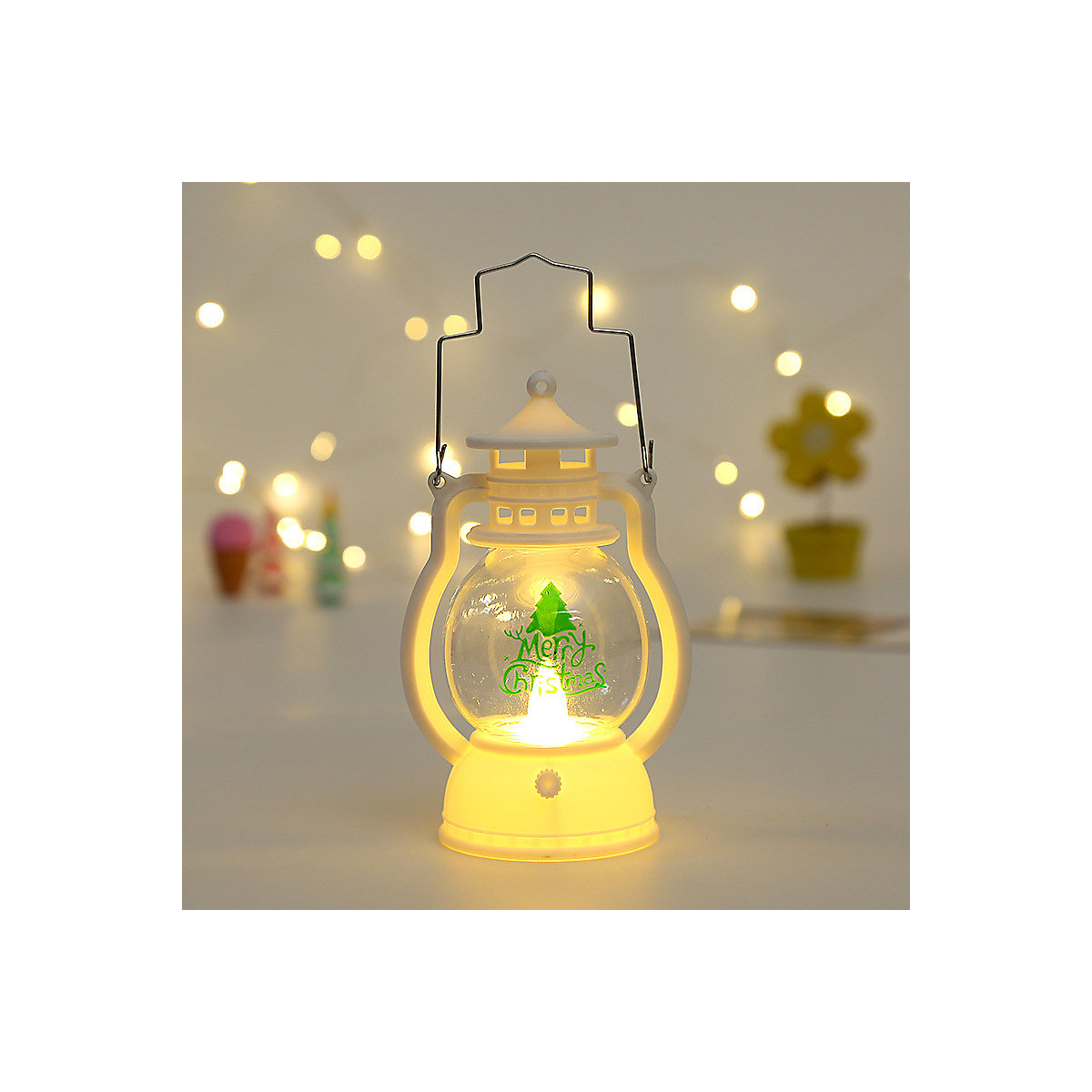 Tragbare kleine LED-Öllampe für Weihnachtsdekorationen Alter Mann Schneemann Weihnachtsatmosphäre Kinder tragbare Lampe