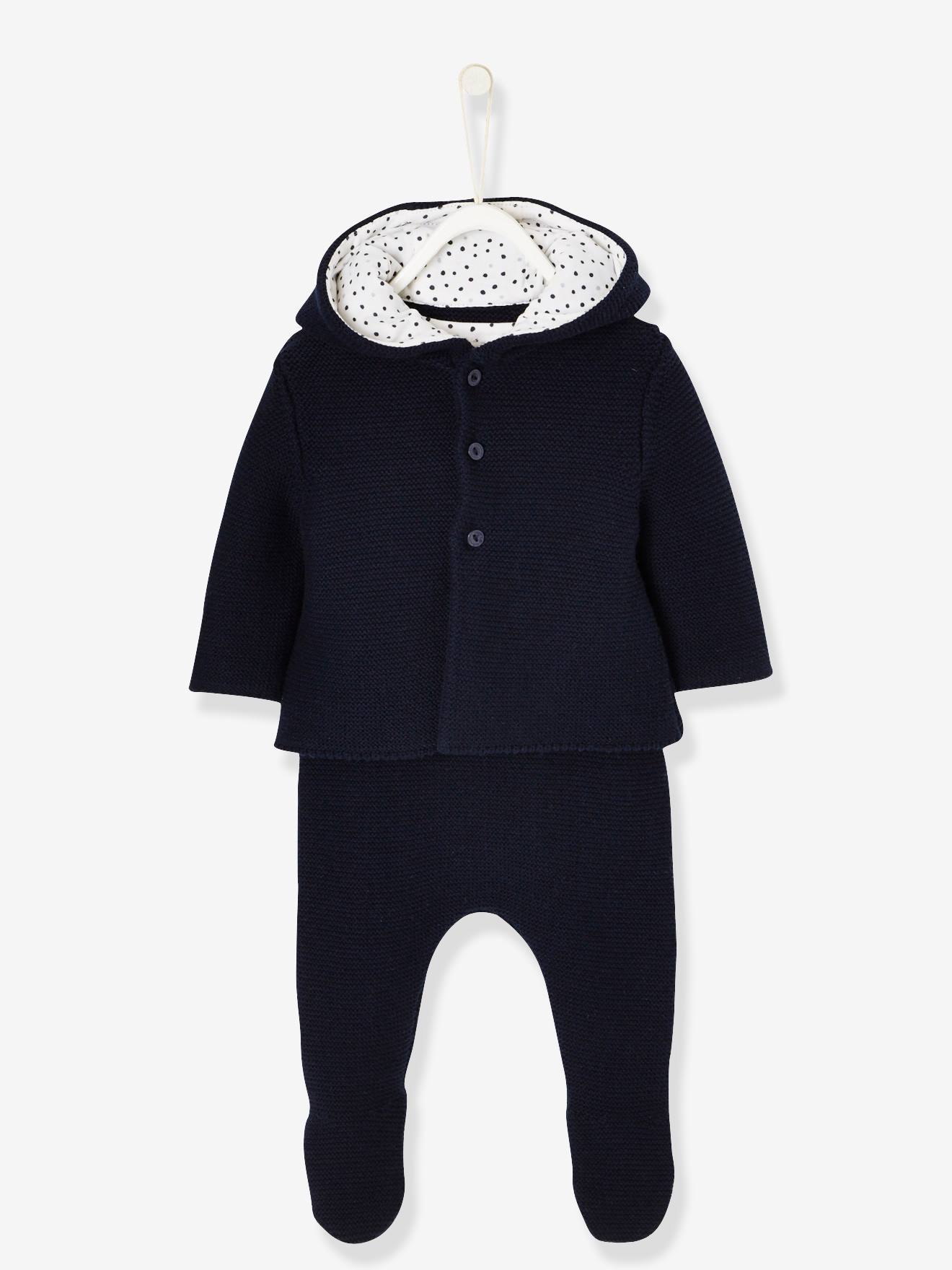 Vertbaudet 3-teiliges Geschenk Set für Babys, ab Gr. 44 - marine