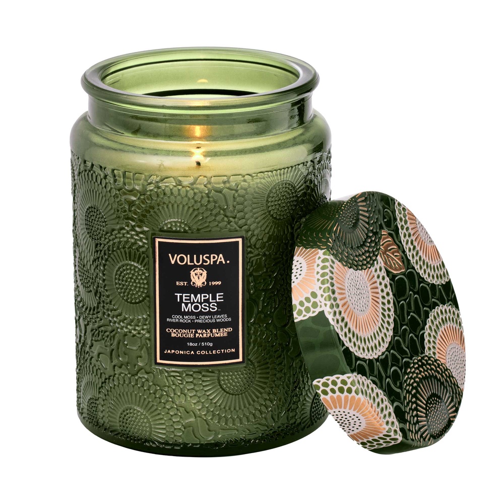 voluspa Temple Moss Large Jar BOUGIE