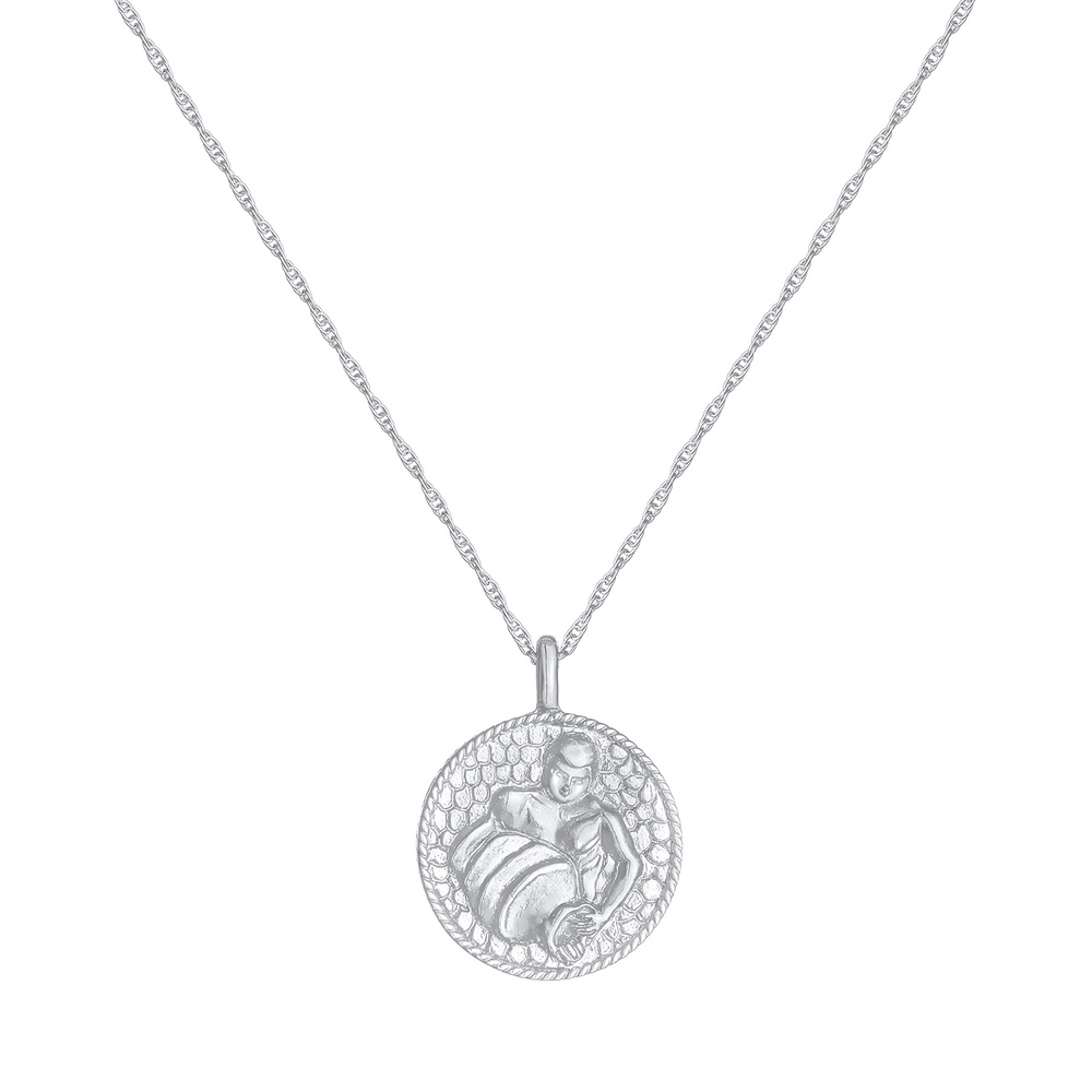 Elli Elli Collier Zodiaque féminin Verseau Pièce de monnaie antique Trend Astro en arg Bijoux