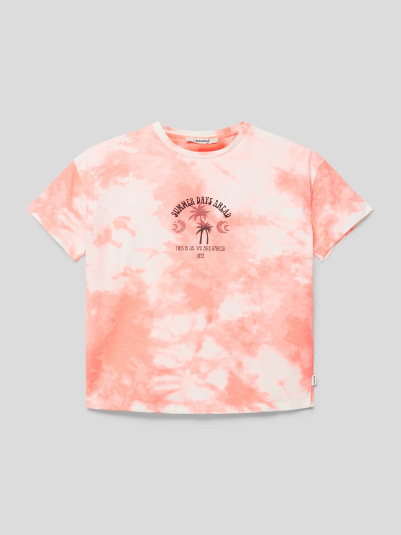 T-Shirt mit Statement-Print Modell 'MARGIN' in dunkelgrau