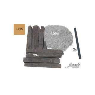 1:45 Schüttbahnsteig Holzschwellen, ca. 45cm