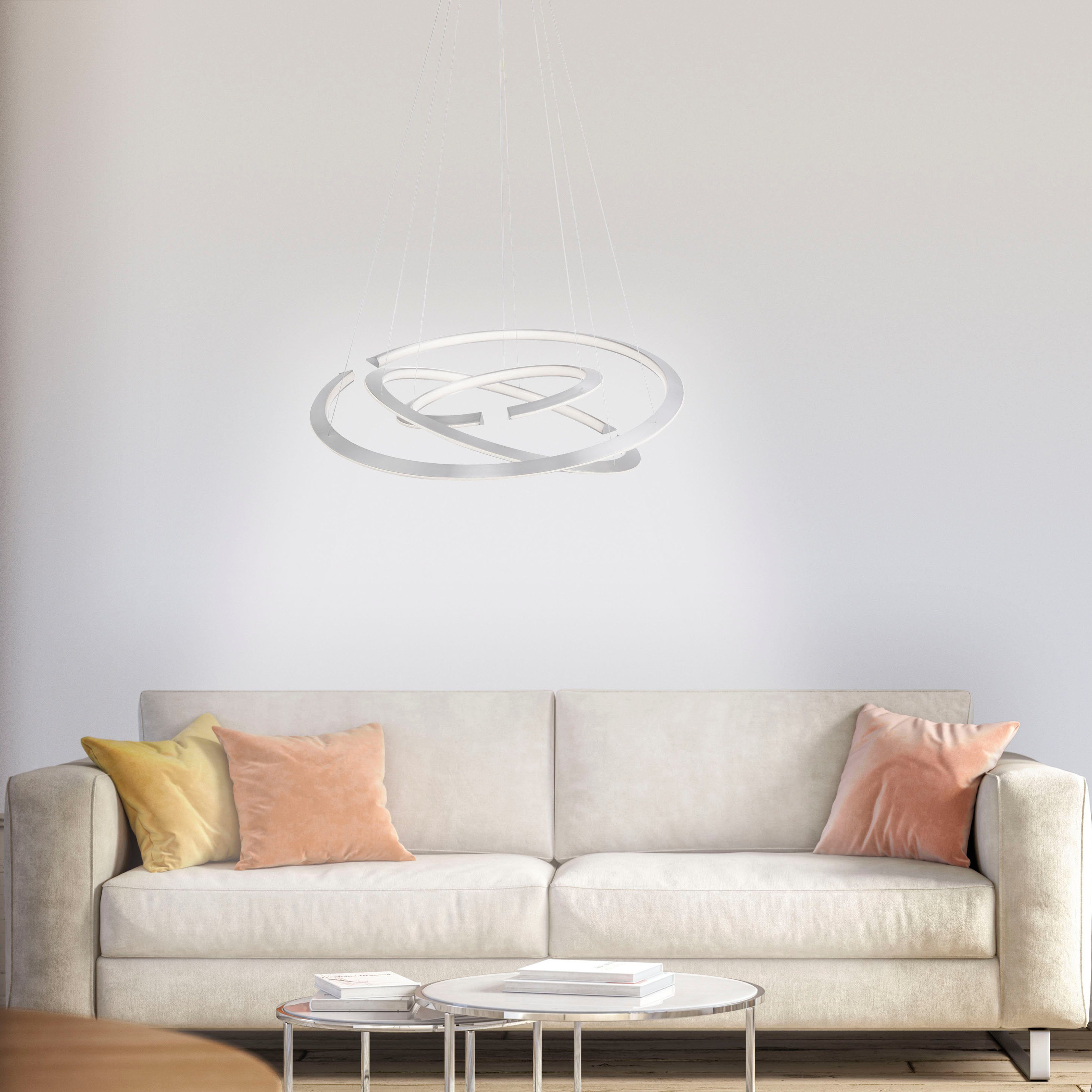 Paul Neuhaus LED Deckenleuchte ALESSA, CCT - über Fernbedienung, Dimmfunktion, Fernbedienung, Infrarot inkl., Memory, nach Trennung vom Netz, LED fest integriert, warmweiß - kaltweiß, LED