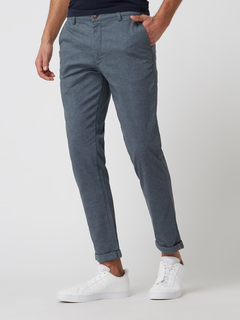 Slim Fit Chino mit Stretch-Anteil Modell 'Marco' in dunkelblau