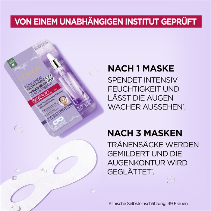 Filler kühlende Augen Serum-Maske