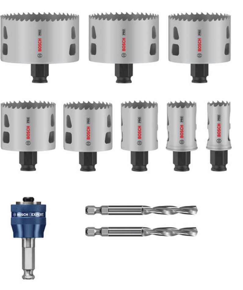 Bosch Blue Accessories 2608594430 PRO Multi Material PC Plus hole saw set 11-piece