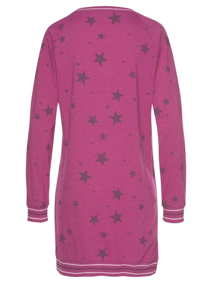 VIVANCE DREAMS Sleepshirt in bordeaux-gemustert günstig kaufen