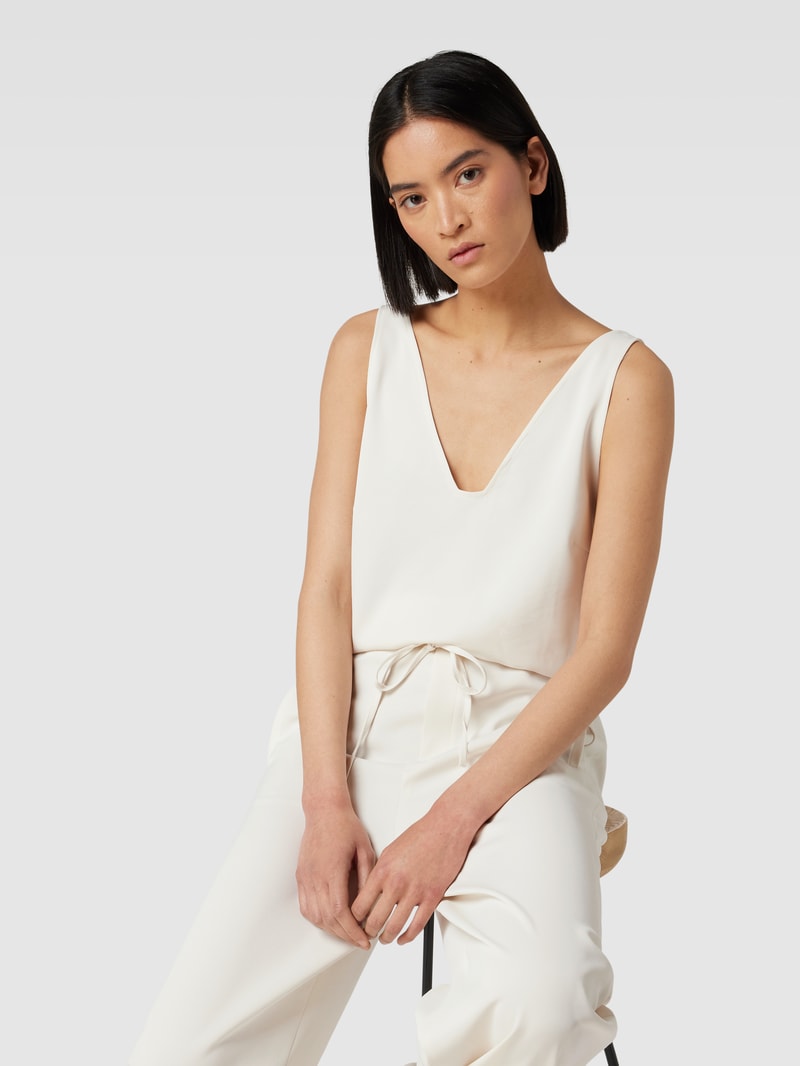Jumpsuit mit V-Ausschnitt Modell 'AYLEN' in offwhite