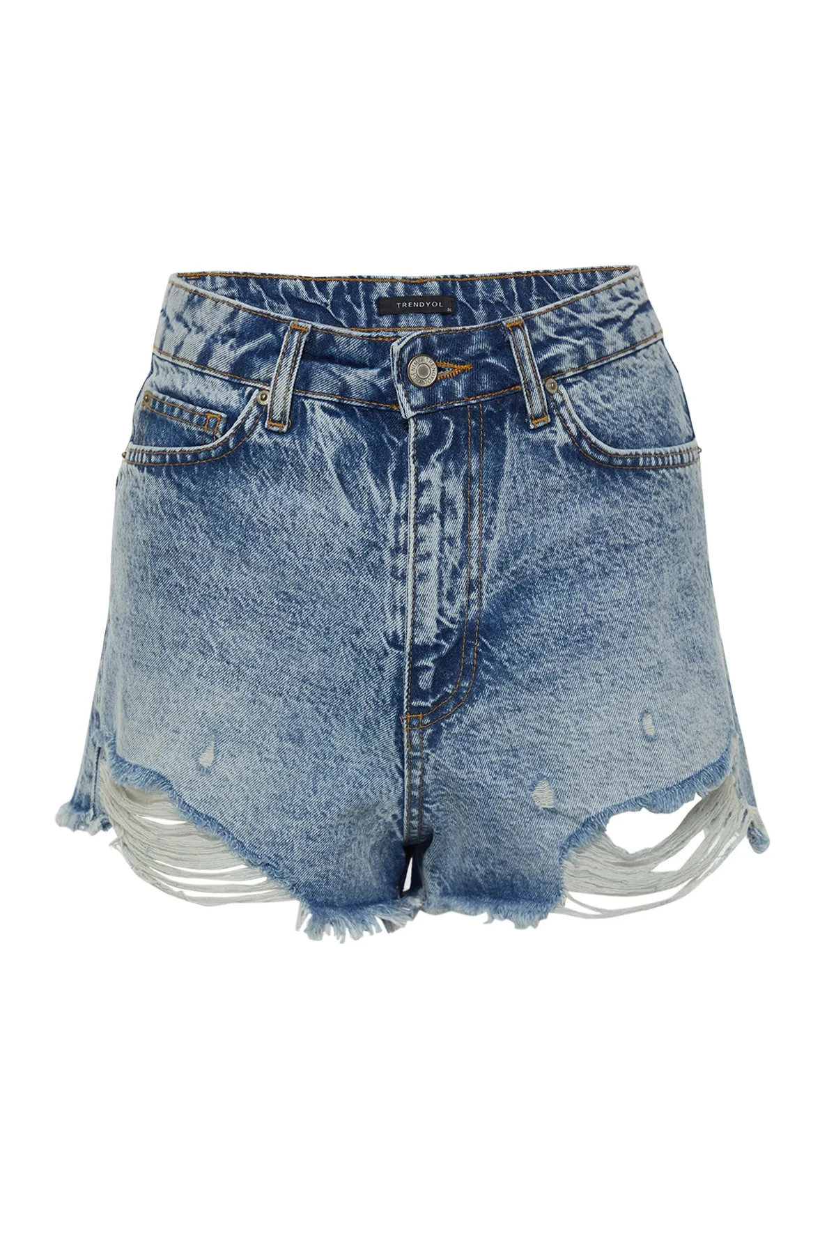 Trendyol Collection  Shorts - Blau - Mittlerer Bund