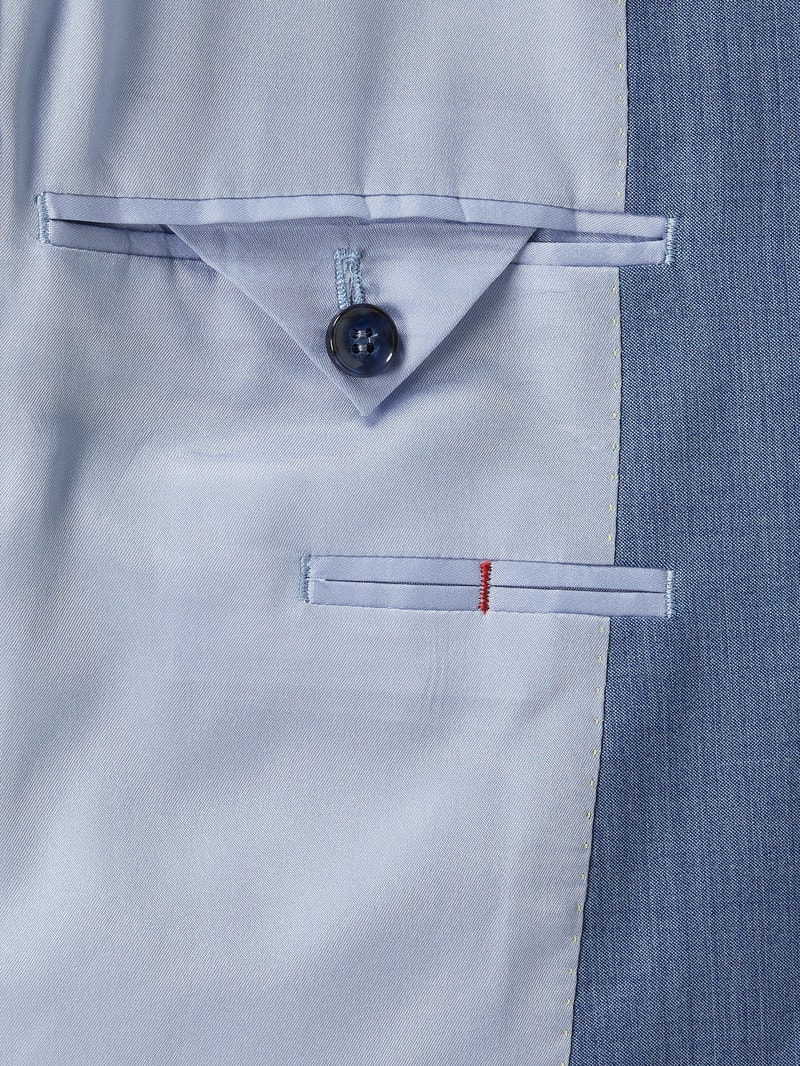 Regular Fit 2-Knopf-Sakko mit Schurwoll-Anteil Modell 'Cimonopoli' in blau