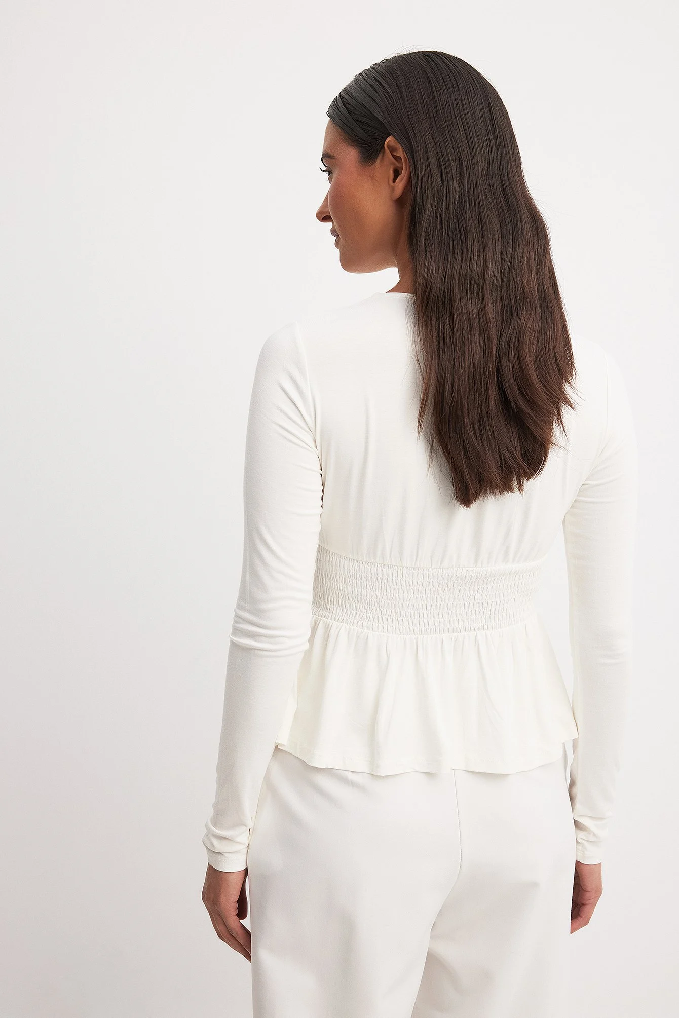 Langärmliges Smock-Top
