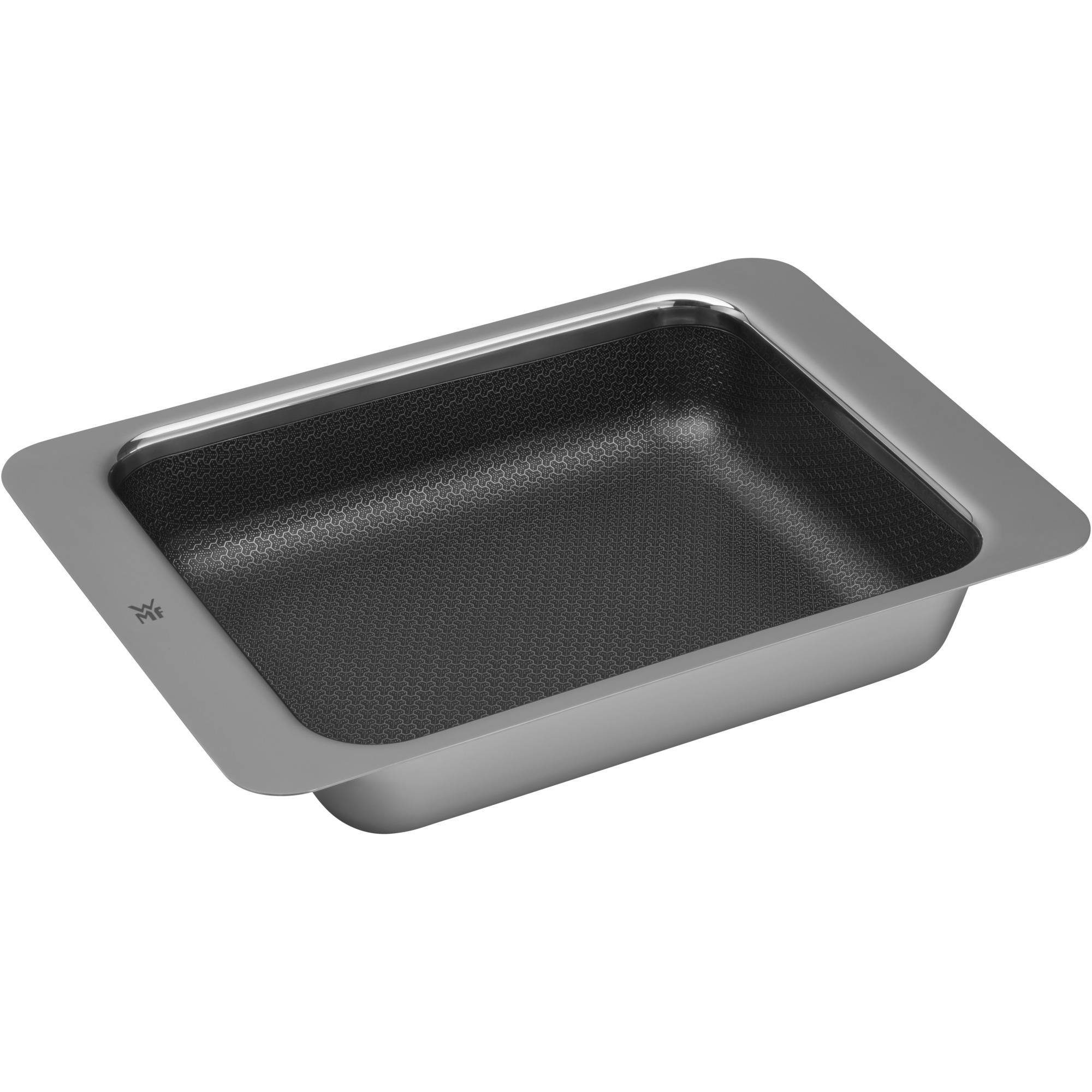 WMF Auflaufform, 3-Schicht-Material: Innenseite Cromargan® Edelstahl rostfrei 18/10, im Kern Aluminium, Außenseite Chromstahl, (1-St), Mehrschichtmaterial beschichtet, Wabenstruktur