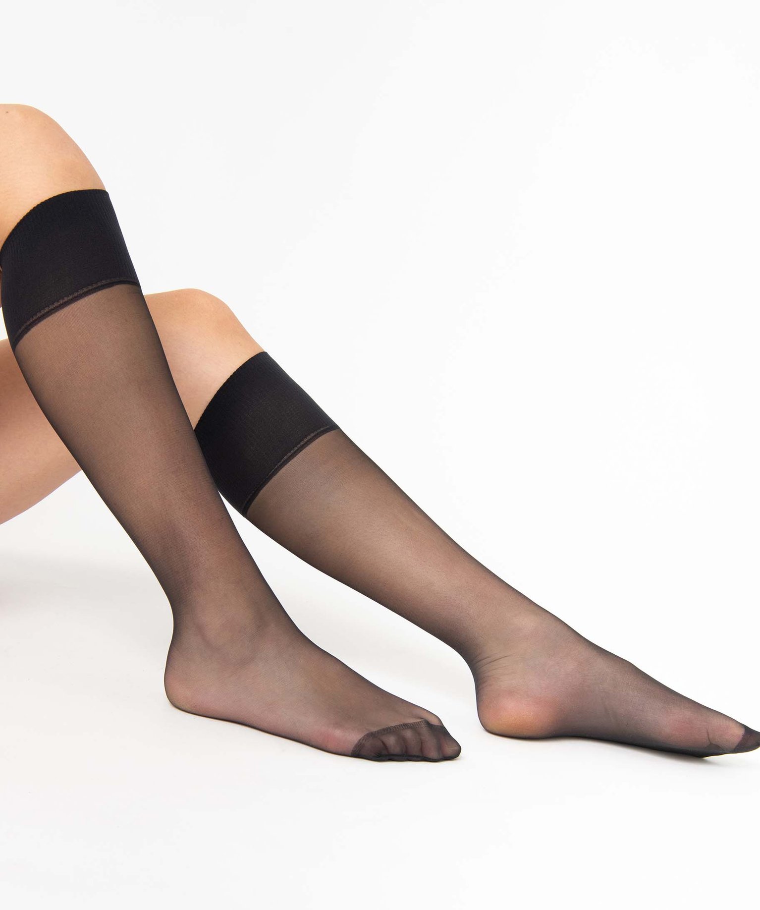 Mi-bas femme transparents (lot de 4) - Dim Beauty Resist noir | GEMO