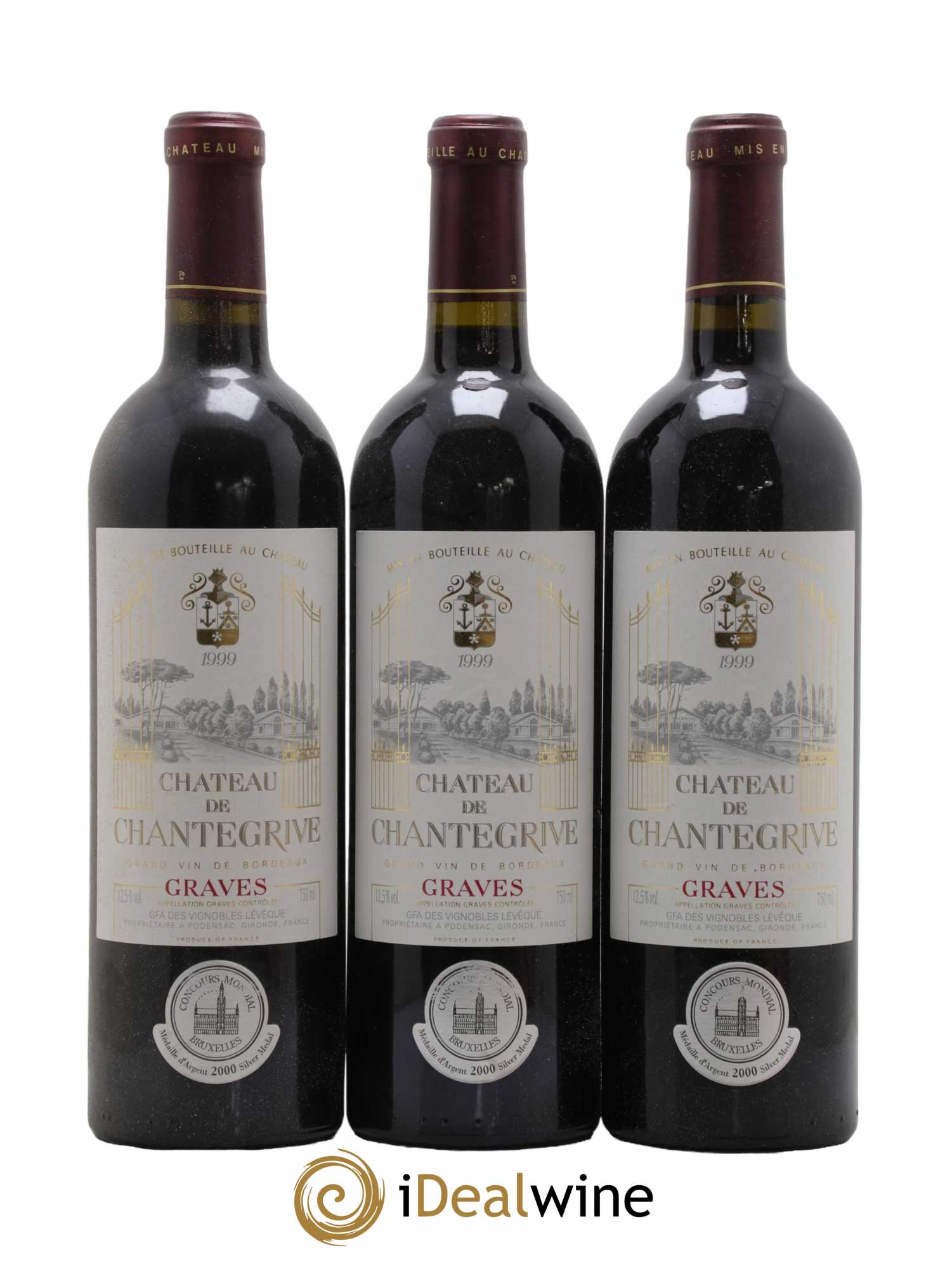 Château de Chantegrive  1999 - Lot de 12 Bouteilles