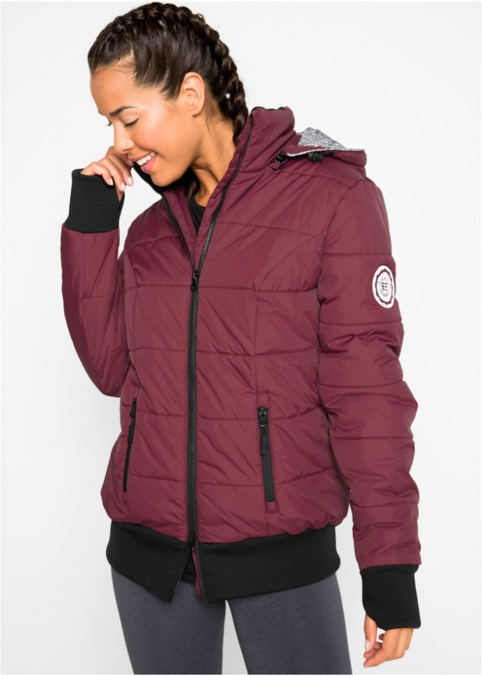 Outdoor-Steppjacke mit bedrucktem Futter