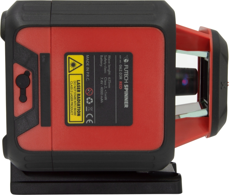Futech 062.03R.1E.CS Spinner Coffret rouge Laser rotatif + Trépied + Mèche + Récepteur